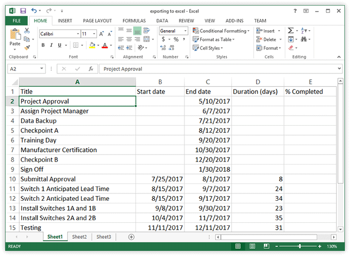 officetime export to excel