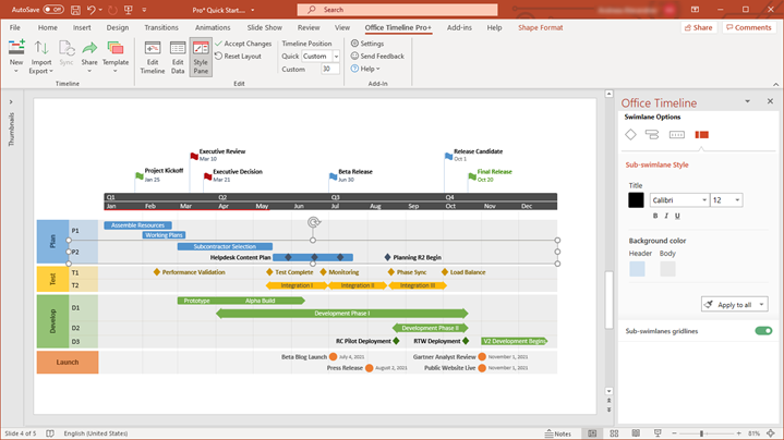 Quick Start to Office Timeline Pro+ – Office Timeline Add-in Support Center