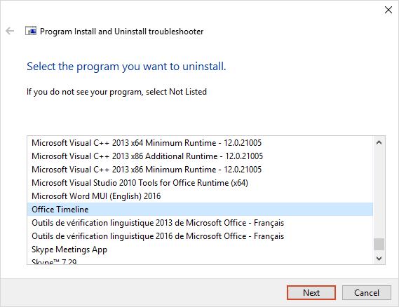 Windows 7 Uninstall Fix It