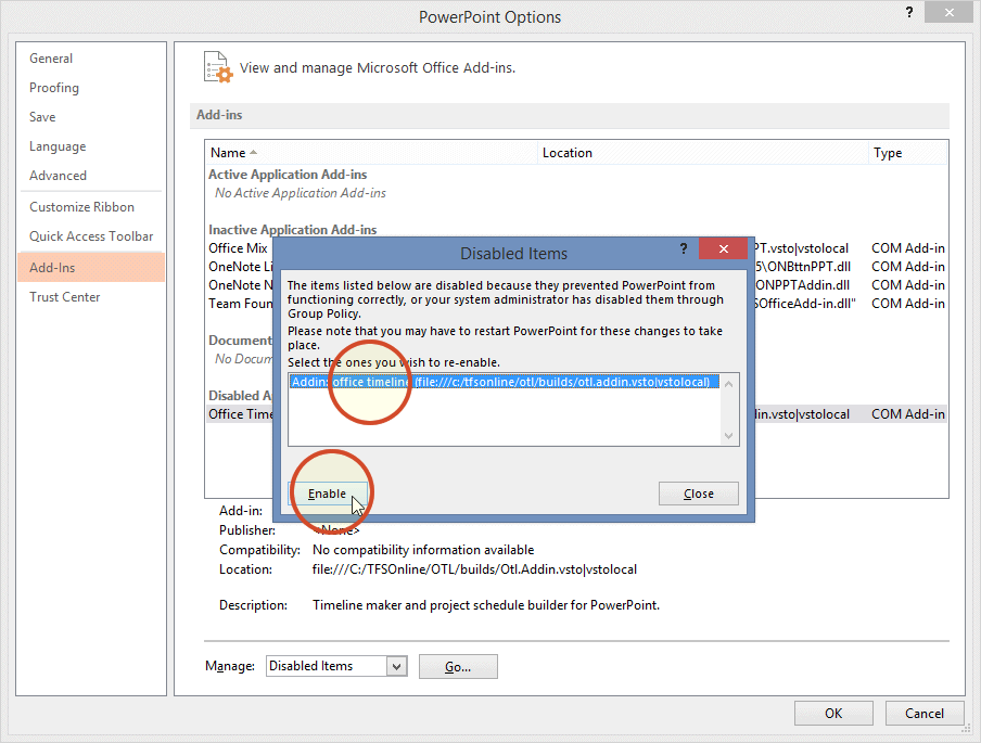 office timeline add-in for powerpoint