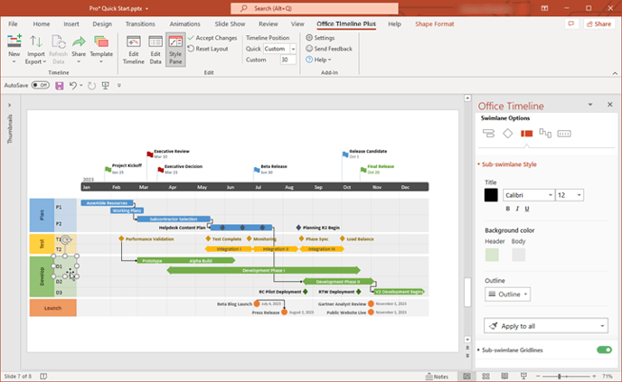 customize-from-the-style-pane-office-timeline-plus