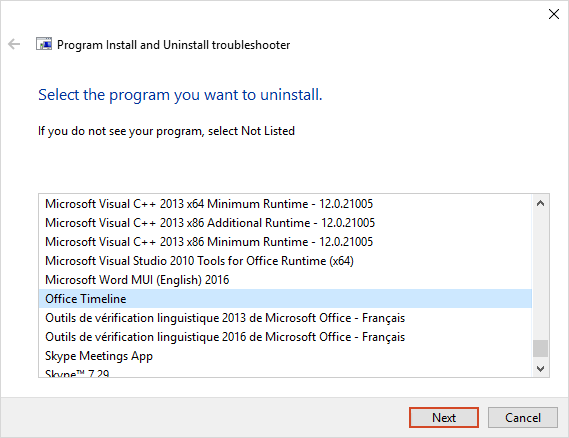 Use_Microsoft_Fix_It_to_Uninstall_Office_Timeline_3