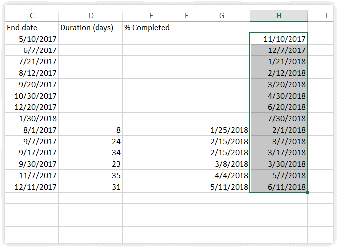 adjust all dates 6