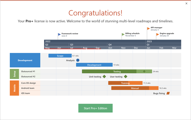 click-start-to-use-office-timeline