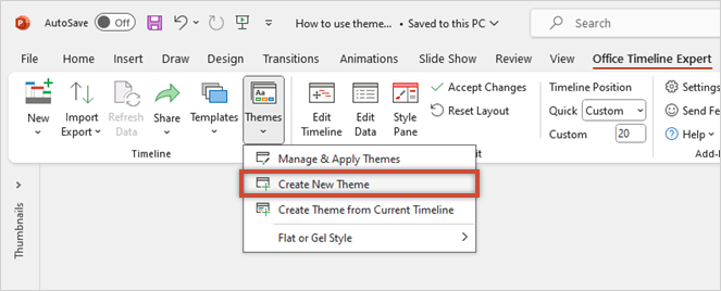 create-new-theme-office-timeline-ribbon