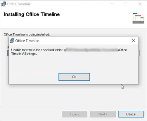 error-unable-to-write-to-specified-folder