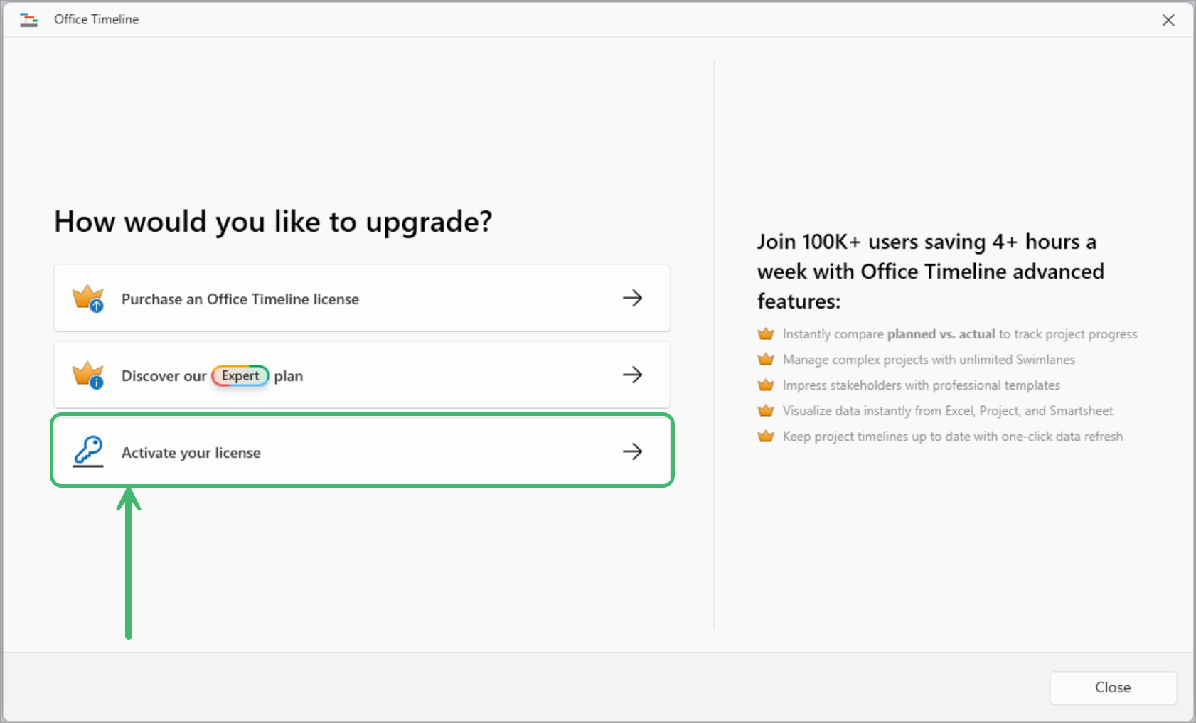 How to activate your new Office Timeline Add-in using a license key ...