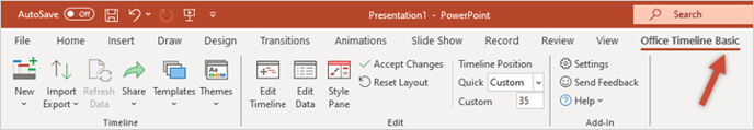 office-timeline-plus-ribbon-says-basic