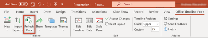 refresh-data-project-import-office-timeline