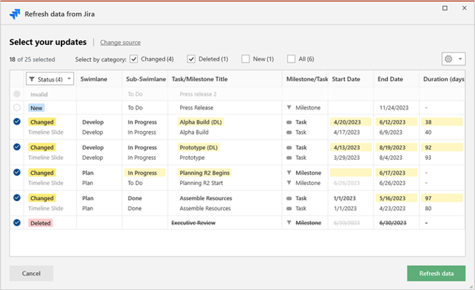 refresh-data-wizzard-jira-office-timeline-pro-plus