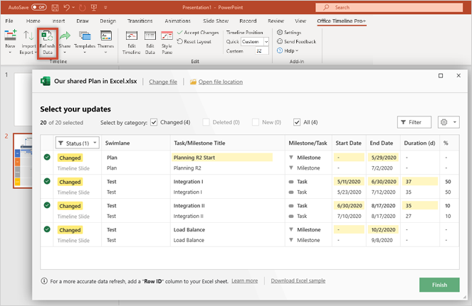 refresh-timeline-imported-from-excel-file-in-sharepoint