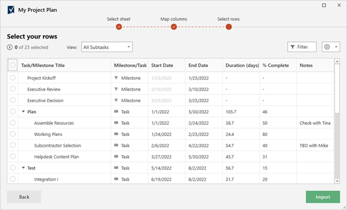select-rows-step-office-timeline-smartsheet-import