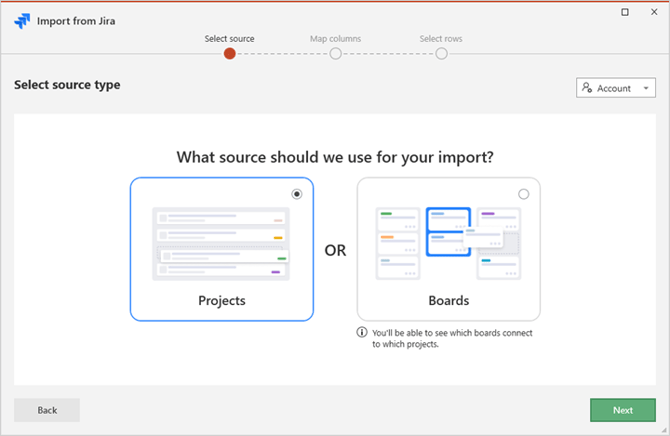 select-source-type-jira-import-office-timeline-pro-plus