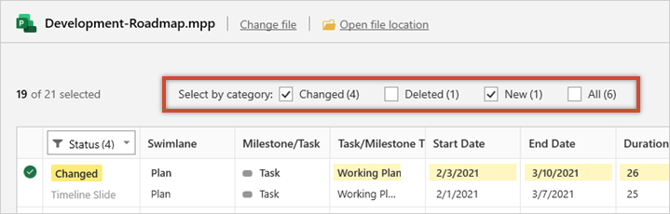 select-updates-by-category