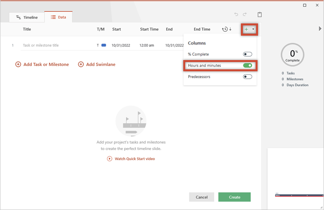 toggle-on-hours-and-minutes-column-data-view