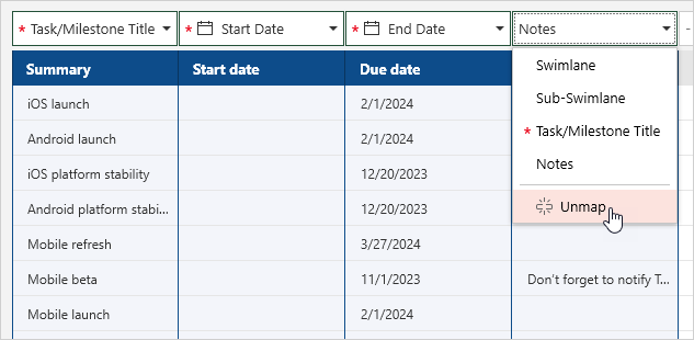 unmap-column-jira-import-office-timeline-pro-plus